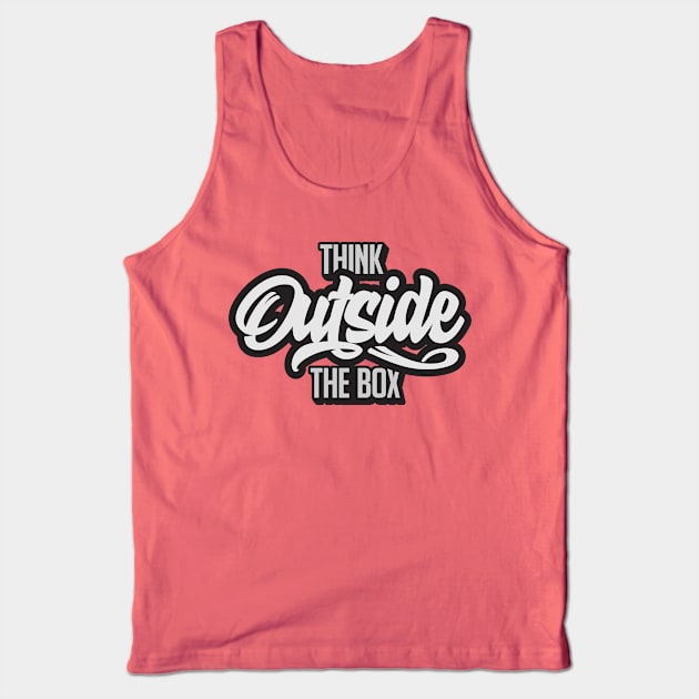 Think Outside the Box Tank Top by NineBlack